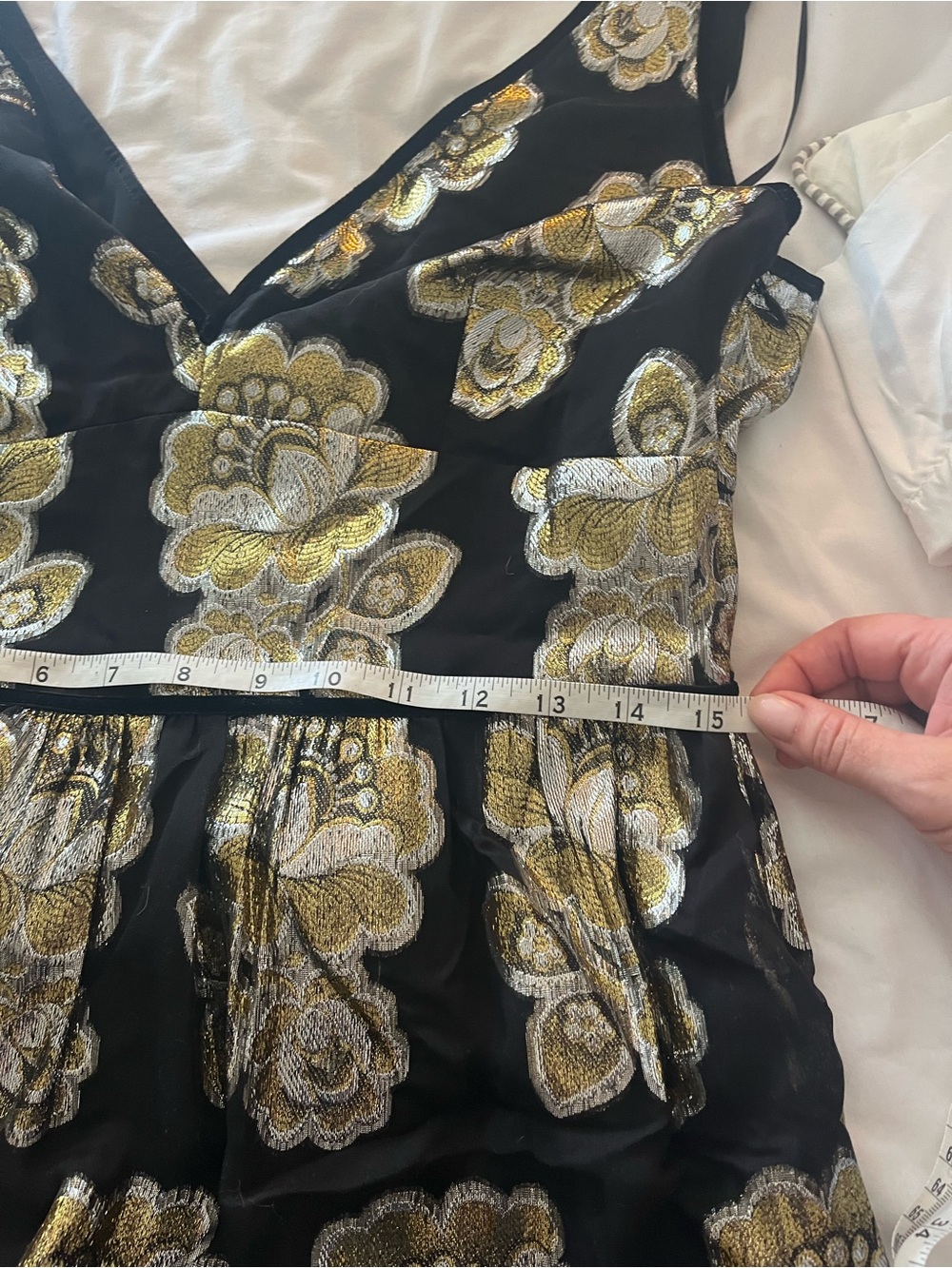 J Crew metallic floral print cocktail dress - Picture 9 of 12
